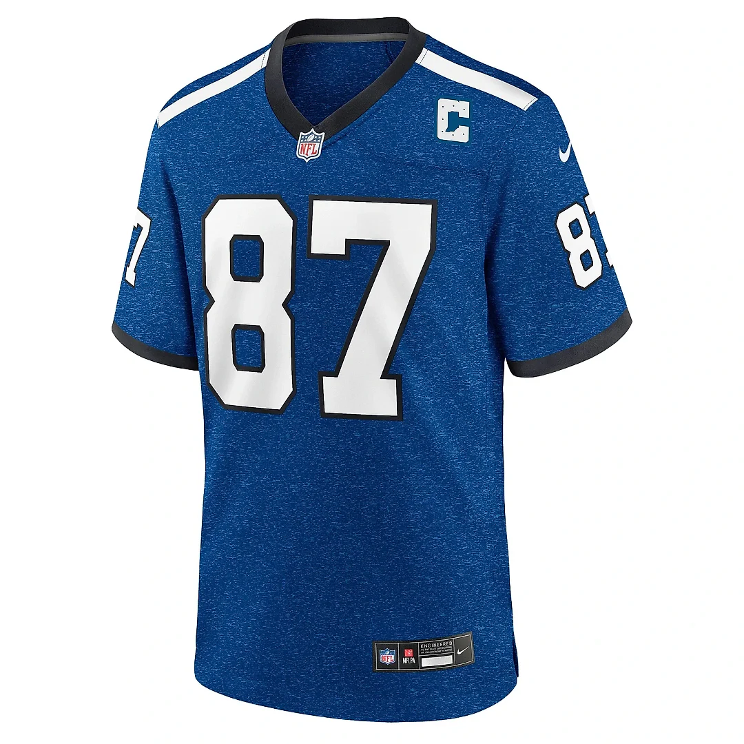 Zennovawear Men's Indianapolis Colts Reggie Wayne Royal Indiana Nights Alternate Game Jersey
