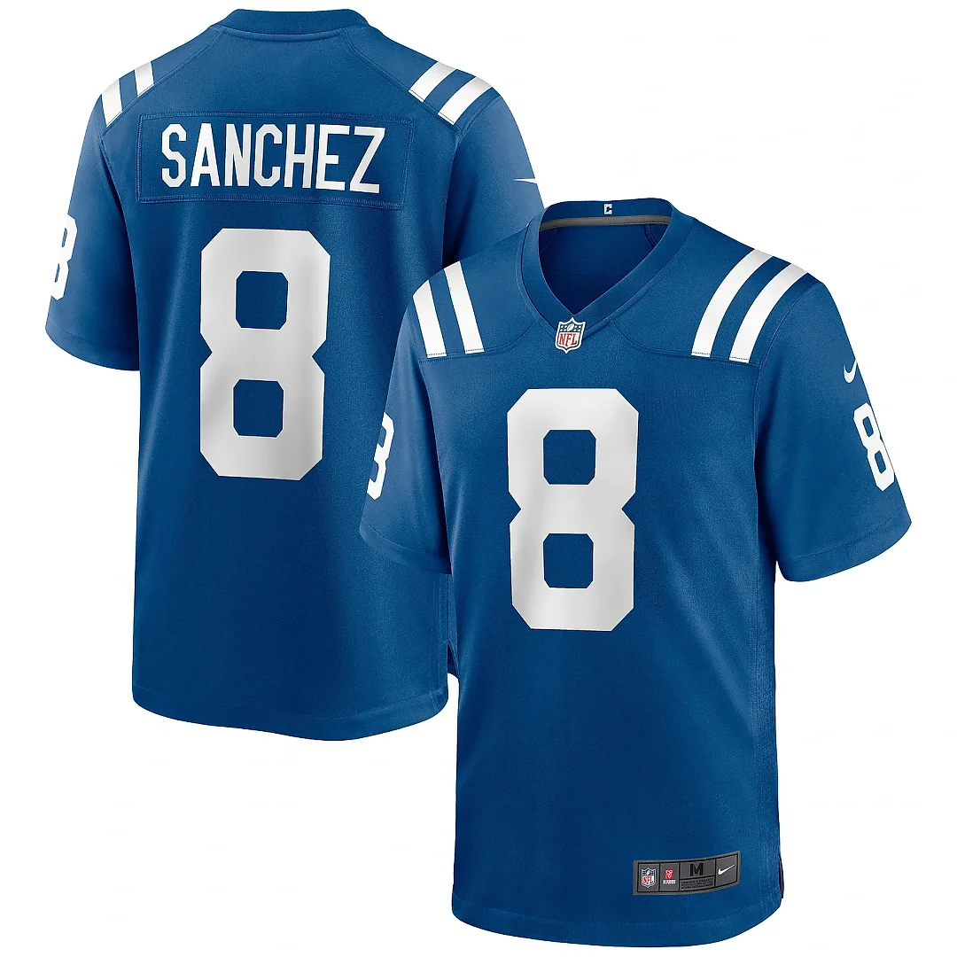 Zennovawear Men's Indianapolis Colts Rigoberto Sanchez Royal Game Jersey
