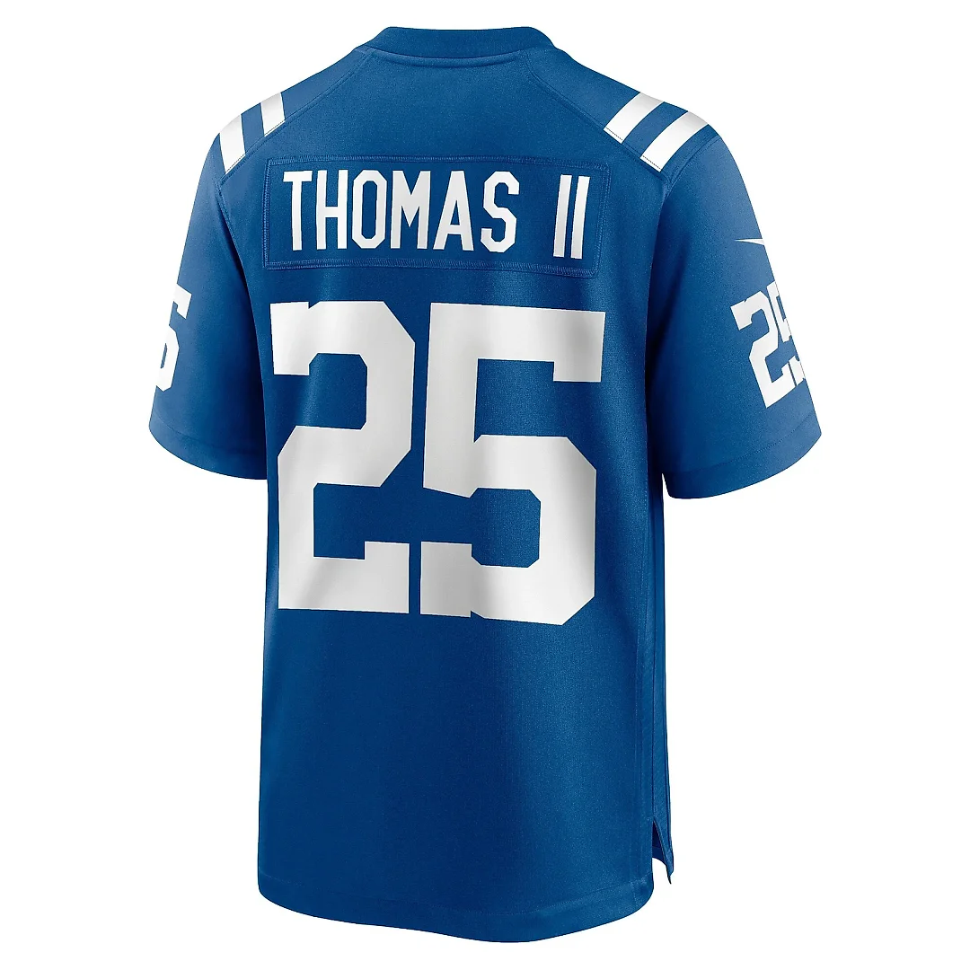 Zennovawear Men's Indianapolis Colts Rodney Thomas II Royal Game Player Jersey