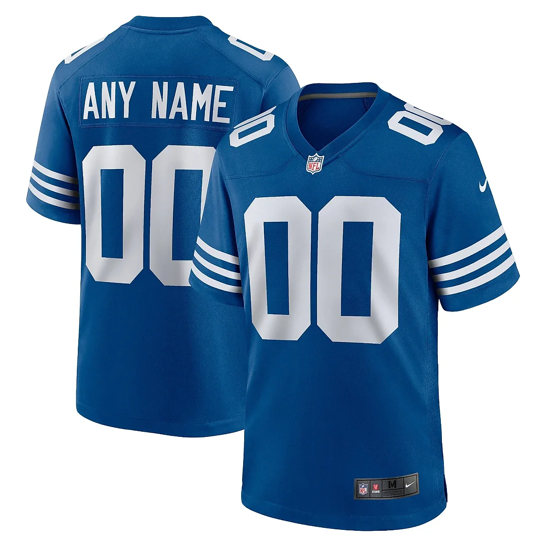 Zennovawear Men's Indianapolis Colts Royal Alternate Custom Jersey