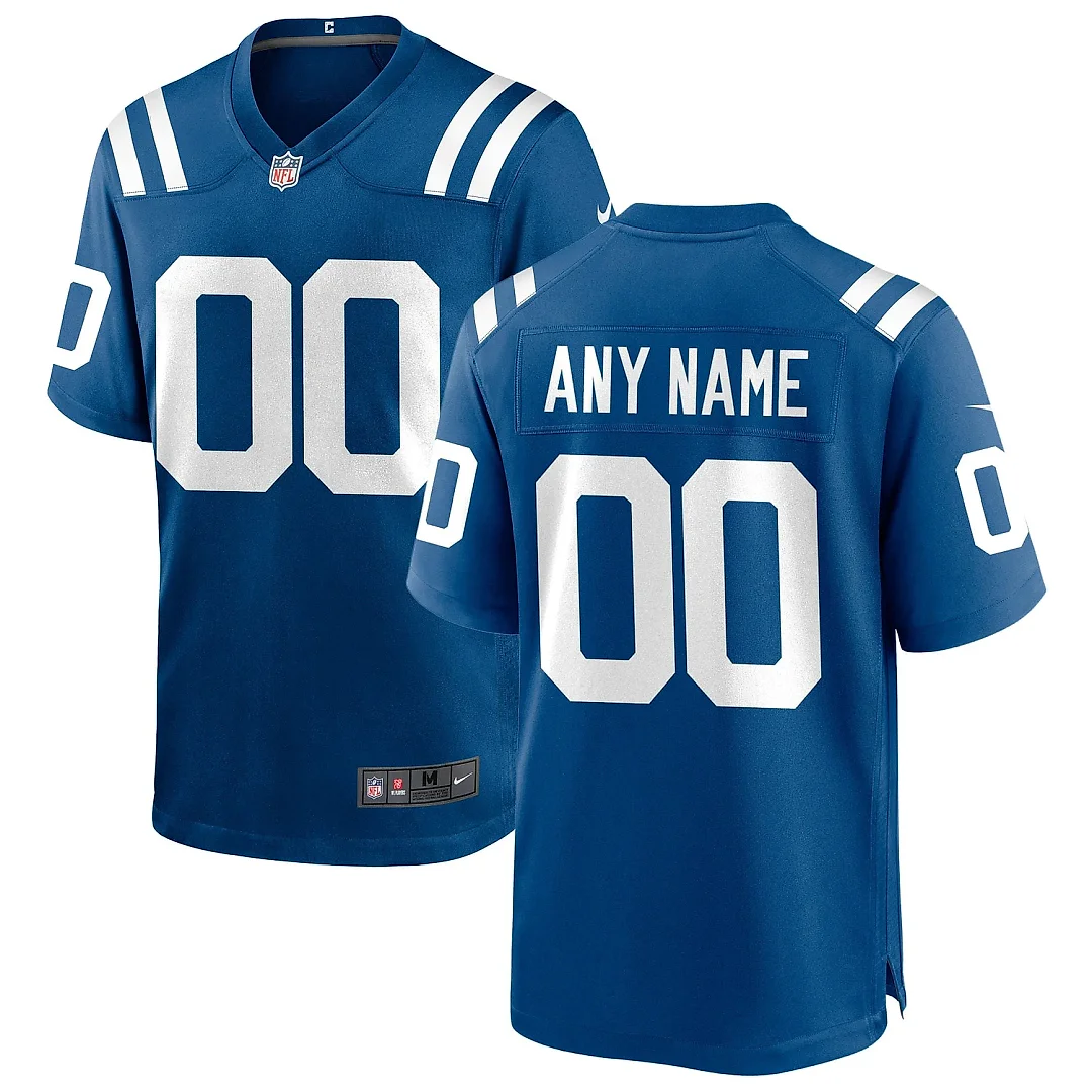 Zennovawear Men's Indianapolis Colts Royal Custom Game Jersey