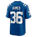 Zennovawear Men's Indianapolis Colts Salvon Ahmed Royal Team Game Jersey