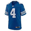 Zennovawear Men's Indianapolis Colts Sam Ehlinger Blue Game Player Jersey