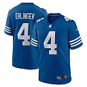 Zennovawear Men's Indianapolis Colts Sam Ehlinger Blue Game Player Jersey