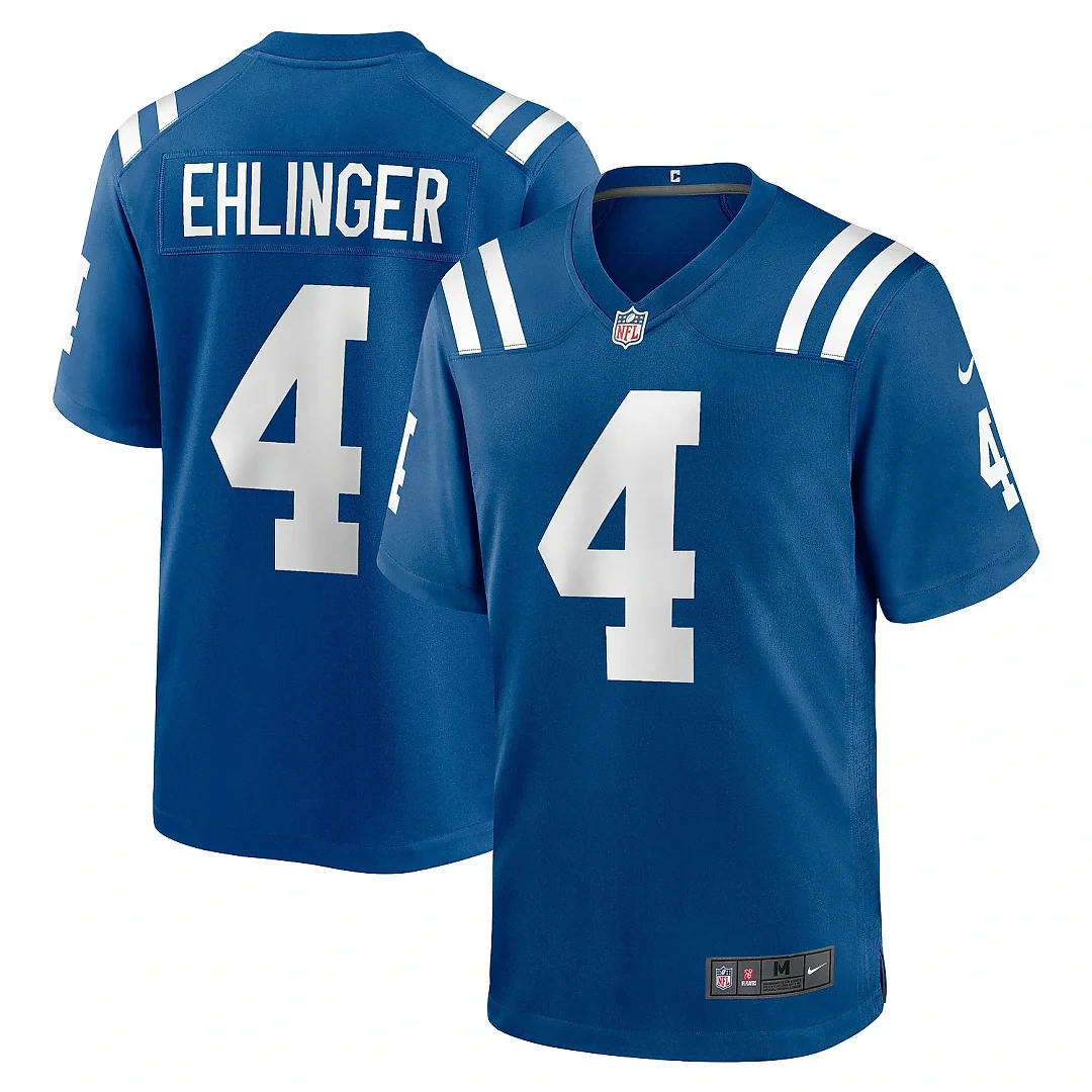 Zennovawear Men's Indianapolis Colts Sam Ehlinger Royal Game Jersey