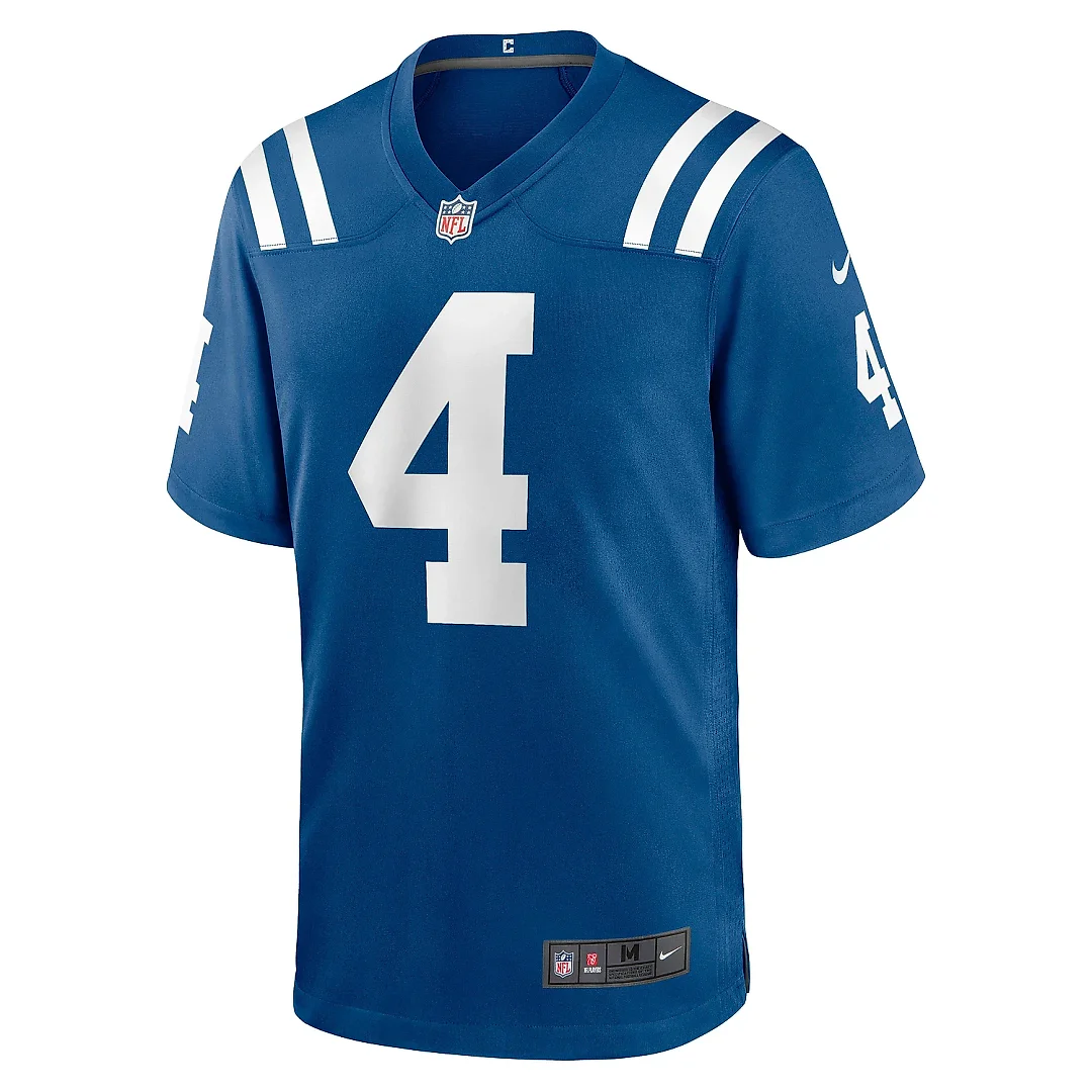 Zennovawear Men's Indianapolis Colts Sam Ehlinger Royal Game Jersey