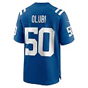 Zennovawear Men's Indianapolis Colts Segun Olubi Royal Game Player Jersey
