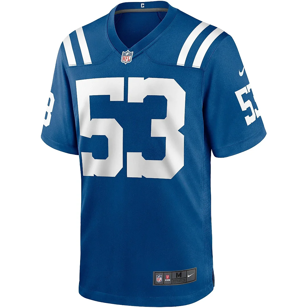 Zennovawear Men's Indianapolis Colts Shaquille Leonard Royal Game Jersey