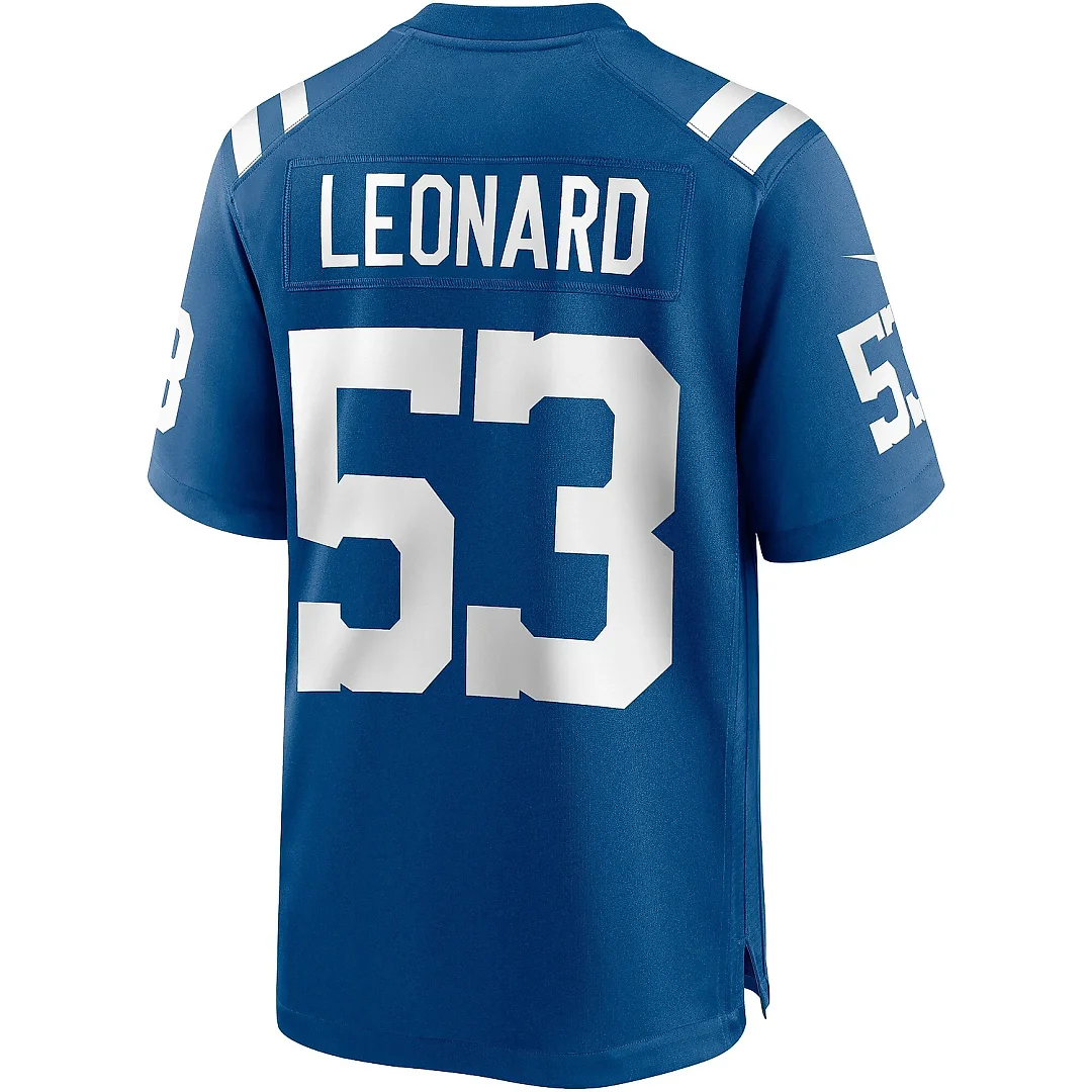 Zennovawear Men's Indianapolis Colts Shaquille Leonard Royal Game Jersey