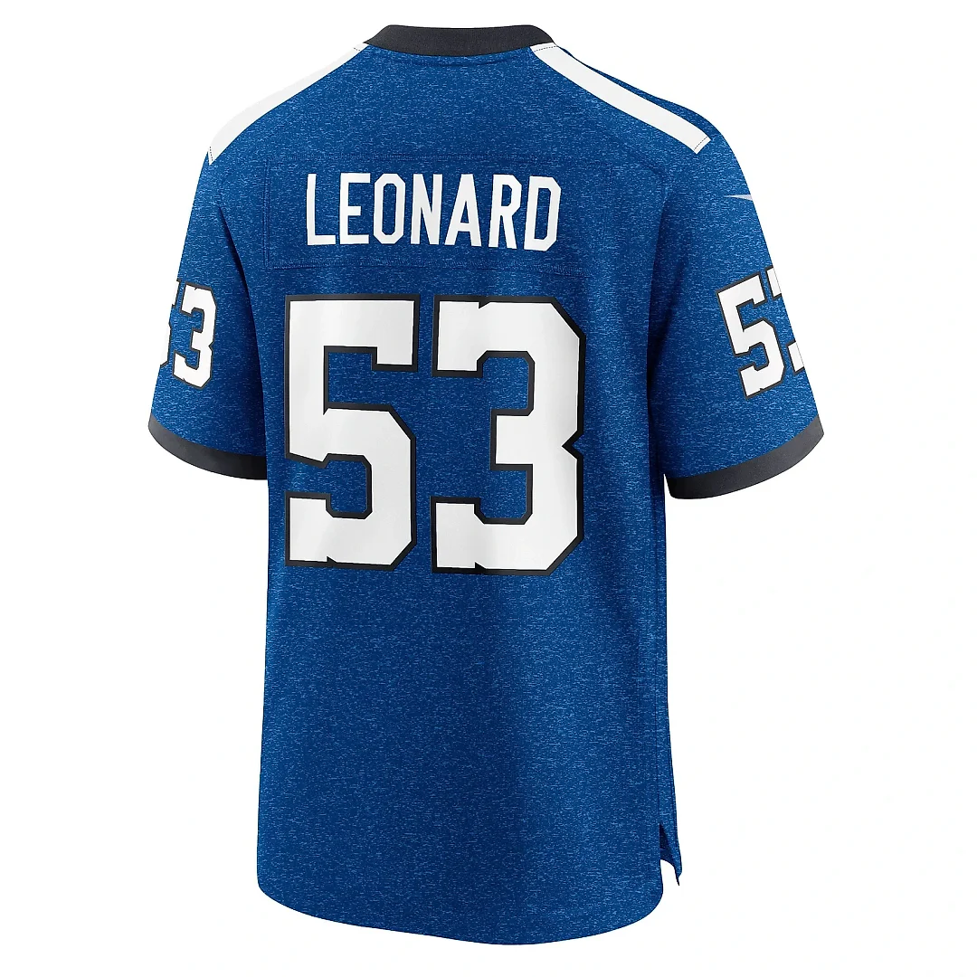 Zennovawear Men's Indianapolis Colts Shaquille Leonard Royal Indiana Nights Alternate Game Jersey
