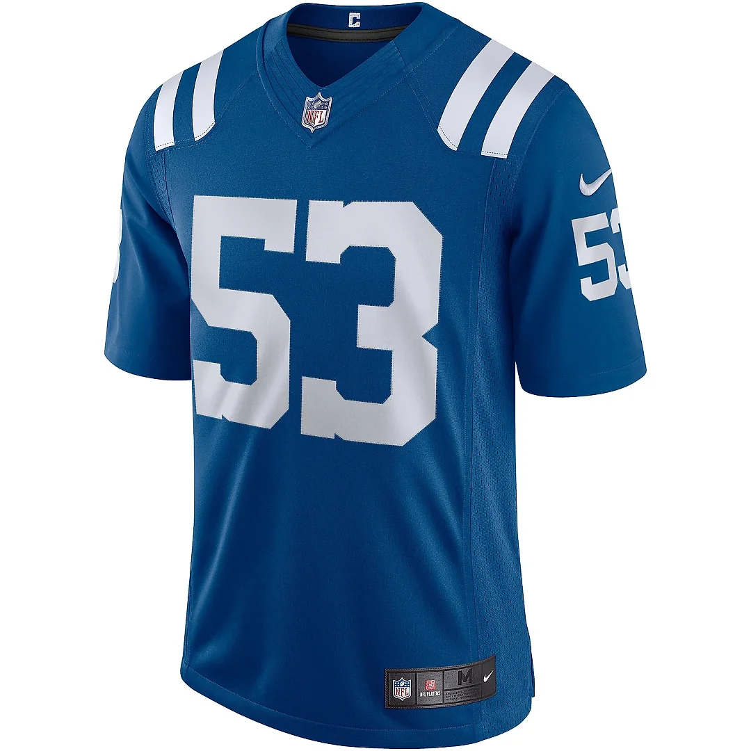 Zennovawear Men's Indianapolis Colts Shaquille Leonard Royal Vapor Limited Jersey