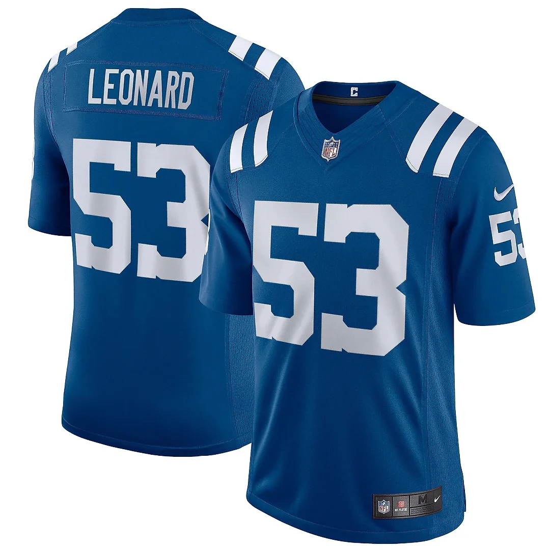 Zennovawear Men's Indianapolis Colts Shaquille Leonard Royal Vapor Limited Jersey
