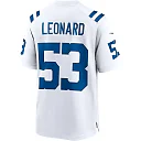 Zennovawear Men's Indianapolis Colts Shaquille Leonard White Game Player Jersey