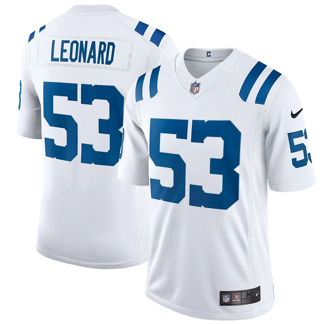 Zennovawear Men's Indianapolis Colts Shaquille Leonard White Vapor Limited Jersey