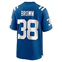 Zennovawear Men's Indianapolis Colts Tony Brown Royal Player Game Jersey