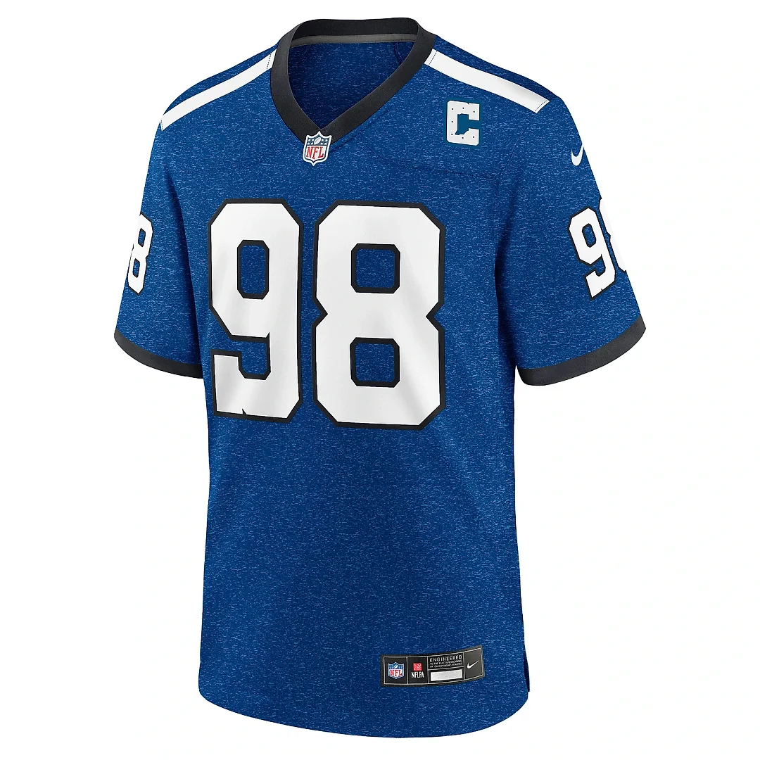 Zennovawear Men's Indianapolis Colts Tony Siragusa Royal Indiana Nights Alternate Game Jersey