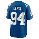 Zennovawear Men's Indianapolis Colts Tyquan Lewis Royal Game Jersey