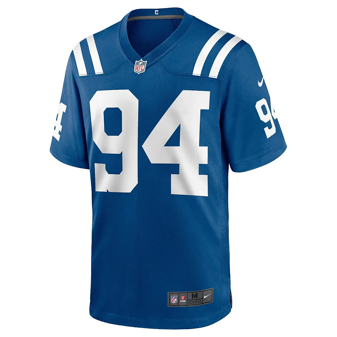 Zennovawear Men's Indianapolis Colts Tyquan Lewis Royal Game Jersey