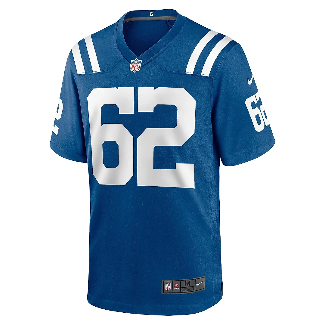 Zennovawear Men's Indianapolis Colts Wesley French Royal Game Player Jersey