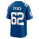 Zennovawear Men's Indianapolis Colts Wesley French Royal Game Player Jersey