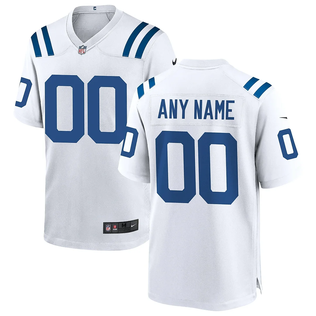 Zennovawear Men's Indianapolis Colts White Custom Game Jersey