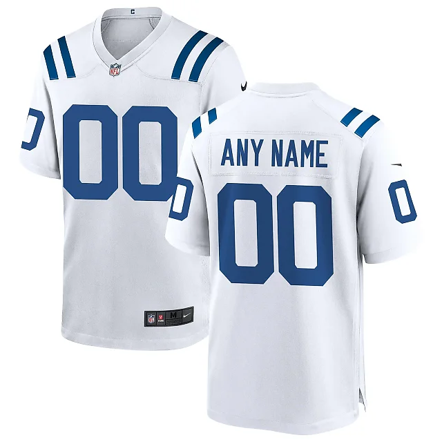 Zennovawear Men's Indianapolis Colts White Custom Game Jersey