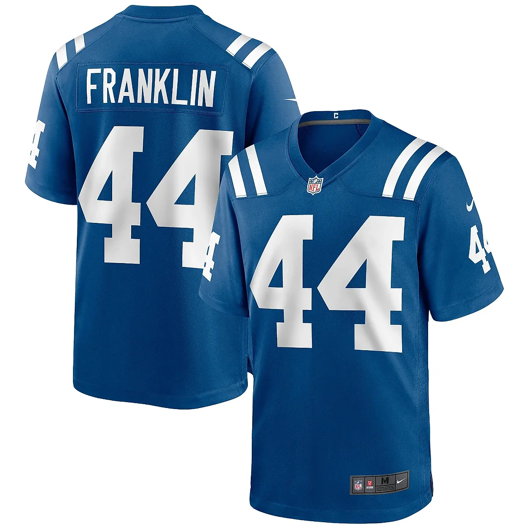 Zennovawear Men's Indianapolis Colts Zaire Franklin Royal Game Jersey