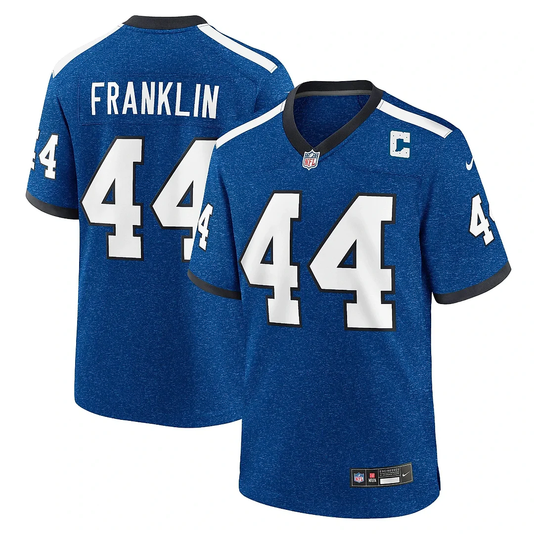 Zennovawear Men's Indianapolis Colts Zaire Franklin Royal Indiana Nights Alternate Game Jersey