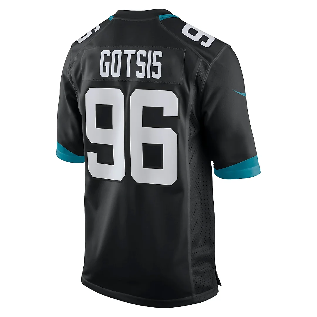 Zennovawear Men's Jacksonville Jaguars Adam Gotsis Black Game Jersey