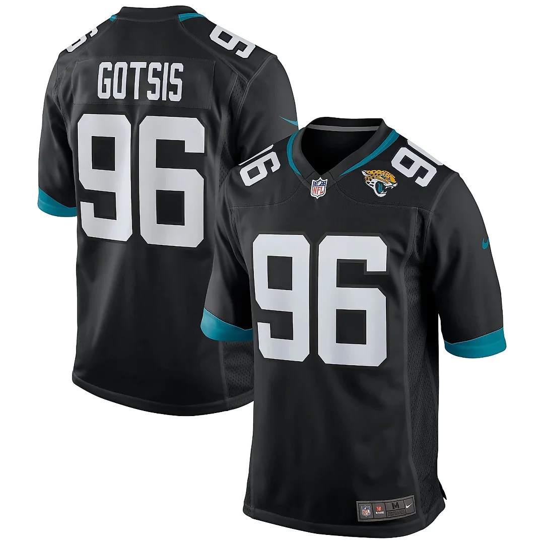Zennovawear Men's Jacksonville Jaguars Adam Gotsis Black Game Jersey