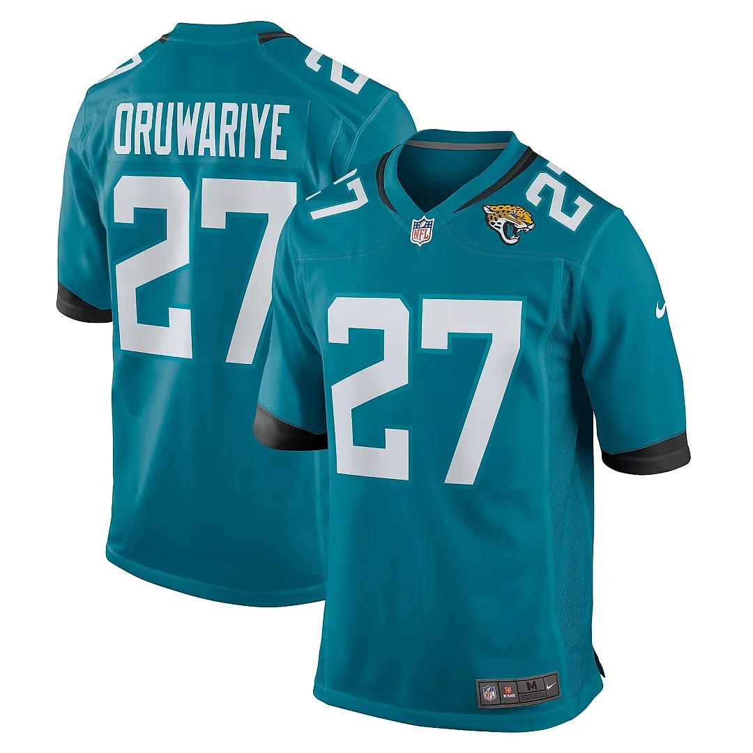 Zennovawear Men's Jacksonville Jaguars Amani Oruwariye Teal Game Jersey