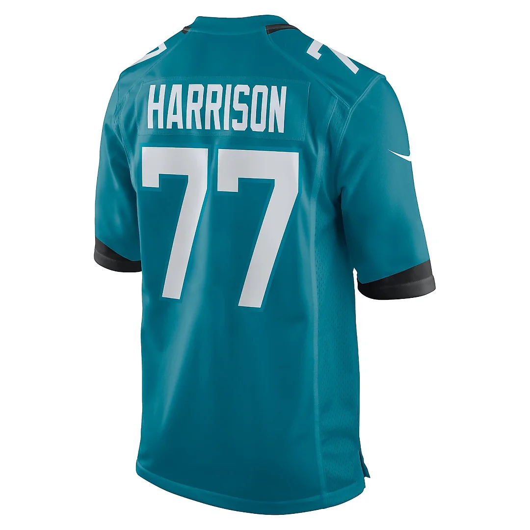Zennovawear Men's Jacksonville Jaguars Anton Harrison Teal Game Jersey