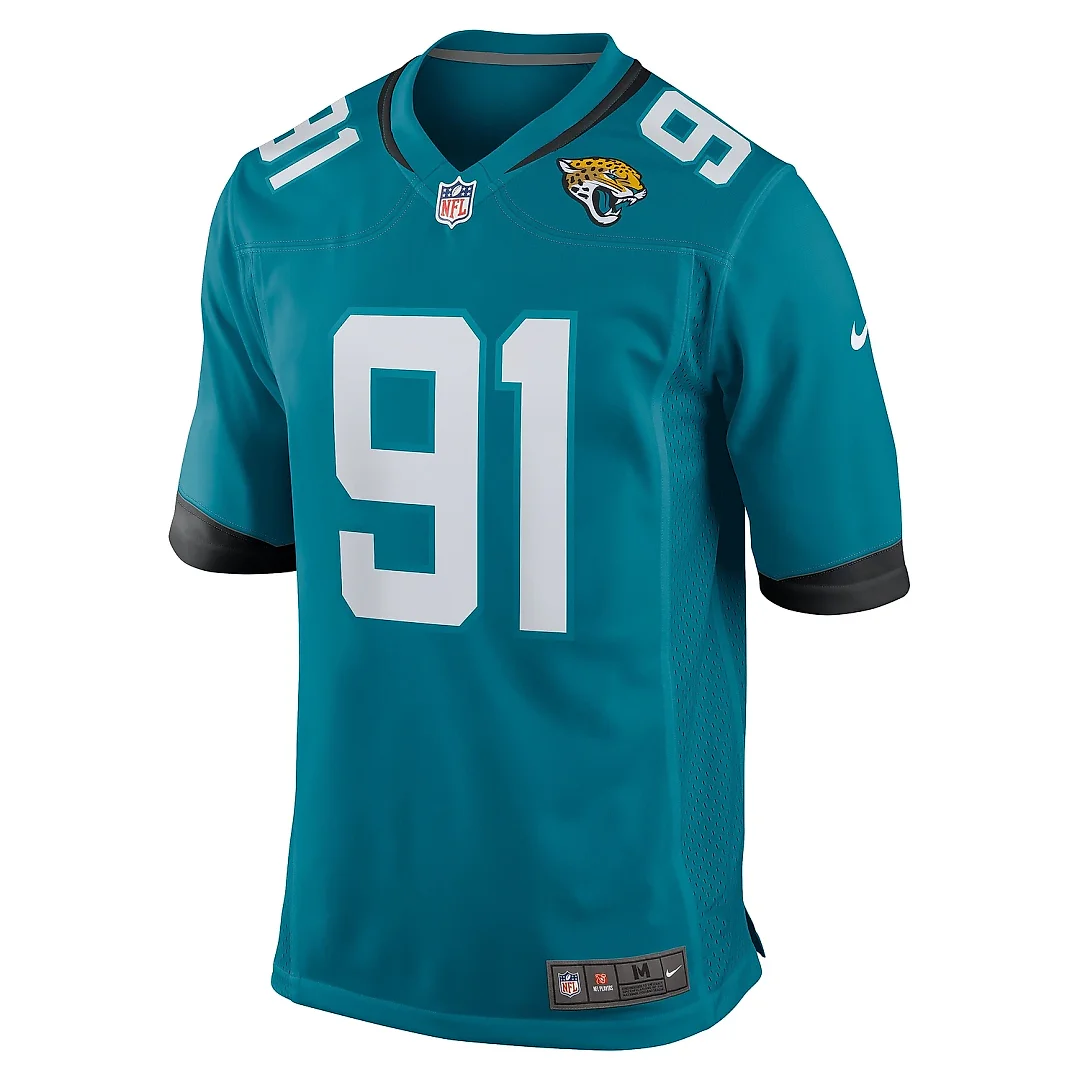 Zennovawear Men's Jacksonville Jaguars Arik Armstead Teal Team Game Jersey