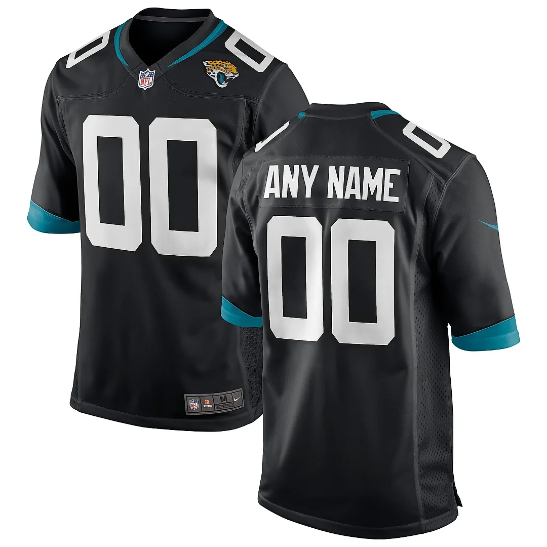 Zennovawear Men's Jacksonville Jaguars Black Custom Game Jersey