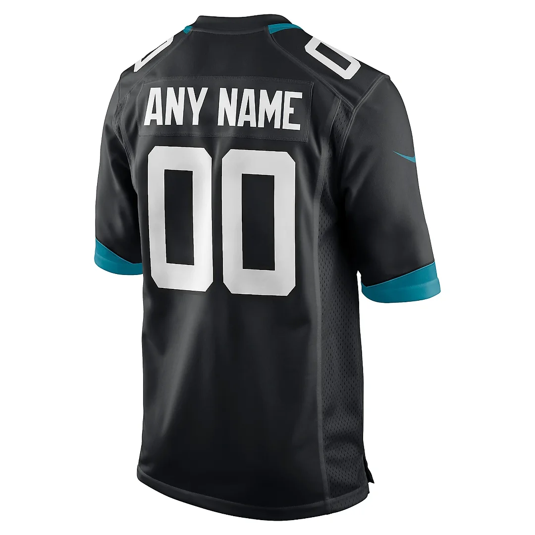 Zennovawear Men's Jacksonville Jaguars Black Custom Game Jersey