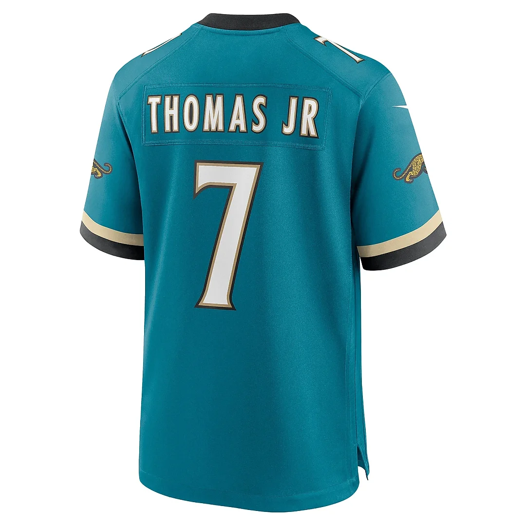 Zennovawear Men's Jacksonville Jaguars Brian Thomas Jr. Teal Prowler Throwback Player Game Jersey