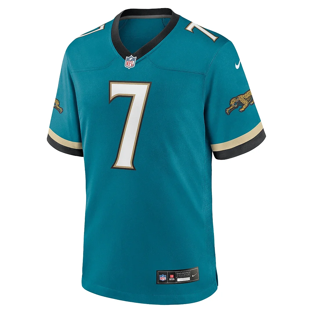 Zennovawear Men's Jacksonville Jaguars Brian Thomas Jr. Teal Prowler Throwback Player Game Jersey