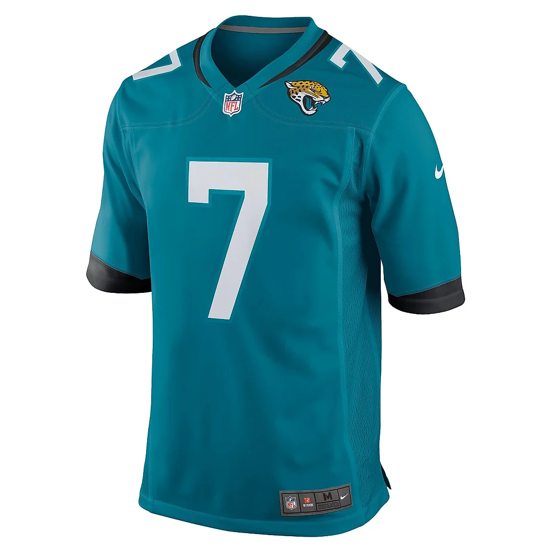 Zennovawear Men's Jacksonville Jaguars Byron Leftwich Teal Retired Player Game Jersey