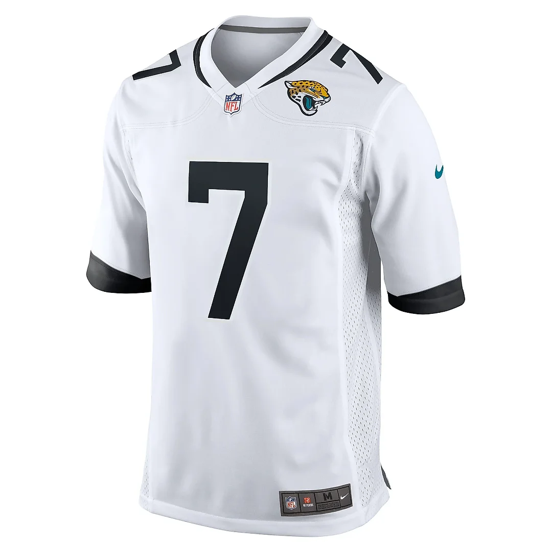 Zennovawear Men's Jacksonville Jaguars Byron Leftwich White Retired Player Game Jersey