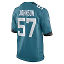 Zennovawear Men's Jacksonville Jaguars Caleb Johnson Teal Game Player Jersey