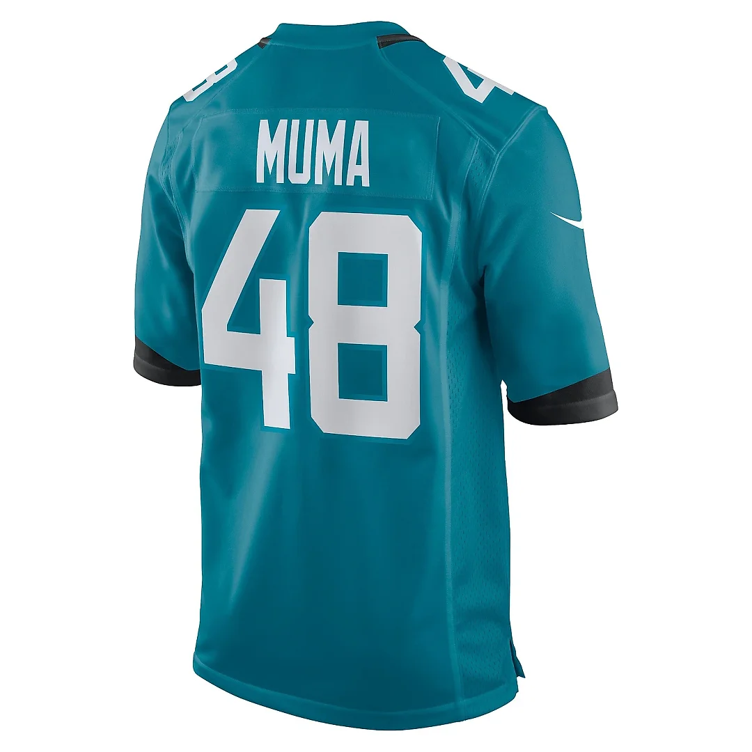 Zennovawear Men's Jacksonville Jaguars Chad Muma Teal Game Jersey