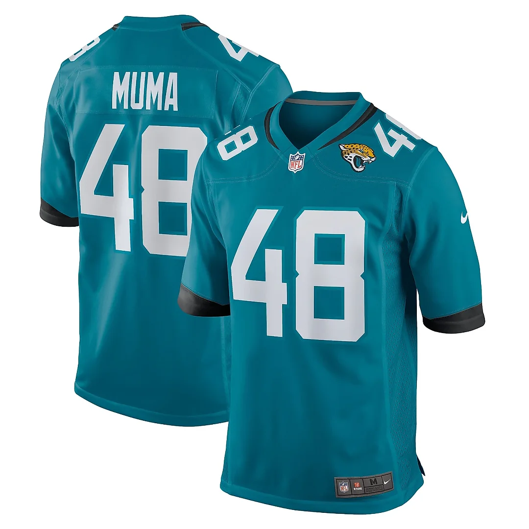 Zennovawear Men's Jacksonville Jaguars Chad Muma Teal Game Jersey
