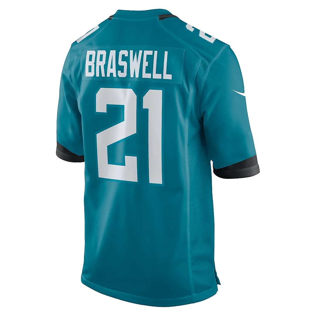 Zennovawear Men's Jacksonville Jaguars Christian Braswell Teal Team Game Jersey
