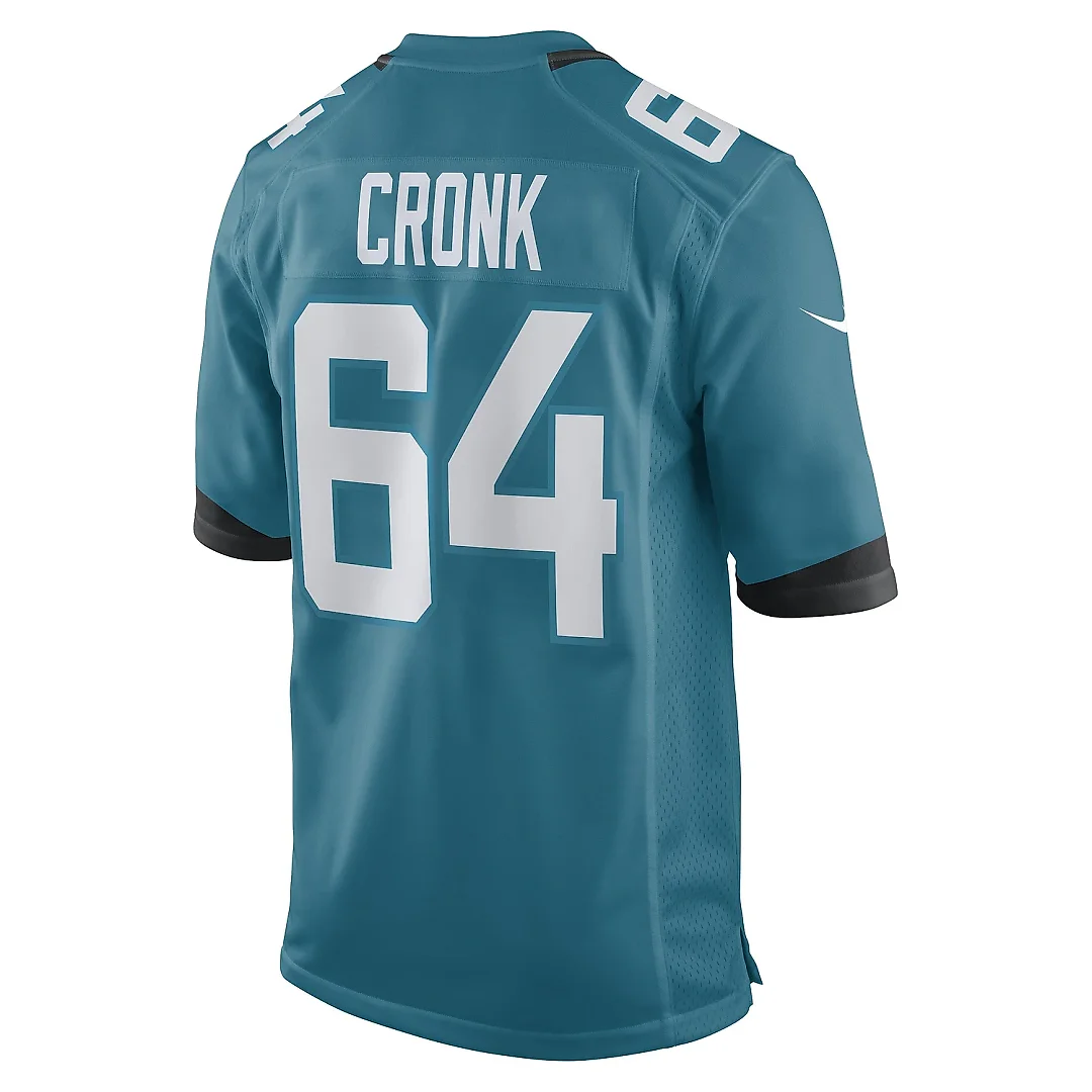 Zennovawear Men's Jacksonville Jaguars Coy Cronk Teal Game Player Jersey