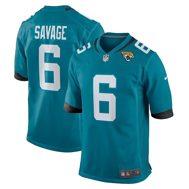 Zennovawear Men's Jacksonville Jaguars Darnell Savage Teal Team Game Jersey