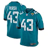 Zennovawear Men's Jacksonville Jaguars Derek Parish Teal Game Jersey