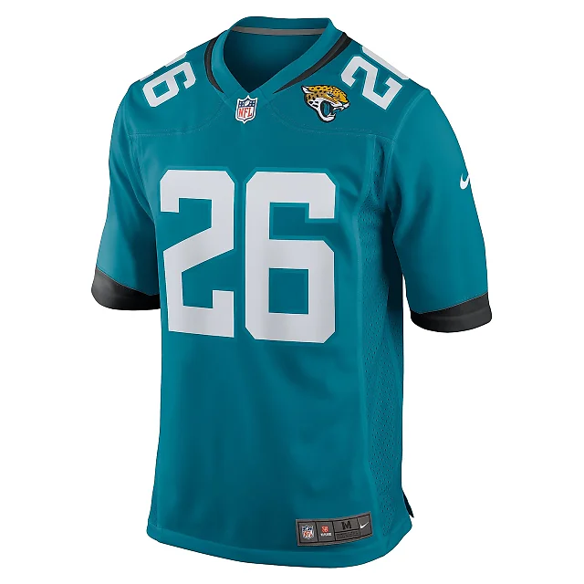 Zennovawear Men's Jacksonville Jaguars D'Ernest Johnson Teal Game Jersey