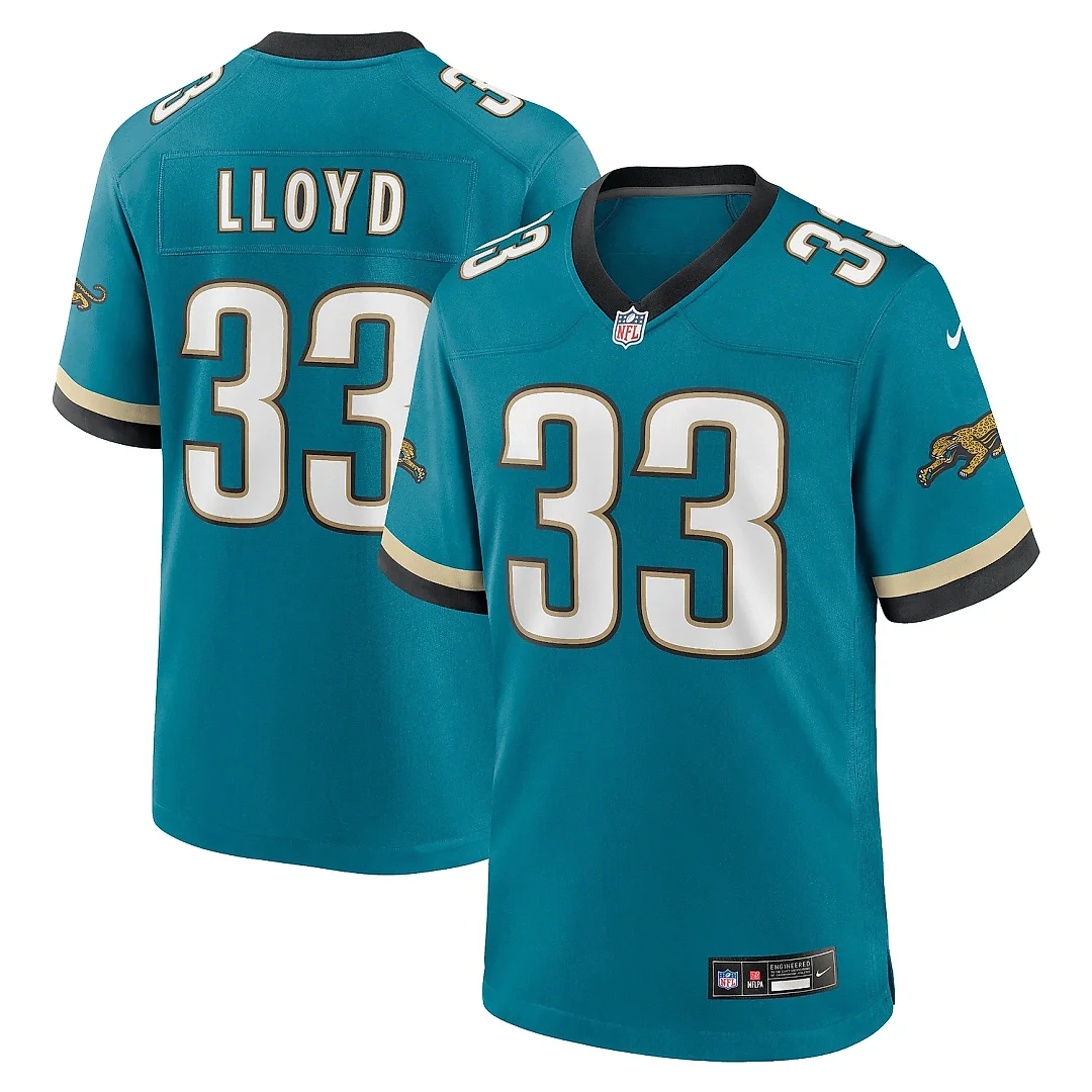 Zennovawear Men's Jacksonville Jaguars Devin Lloyd Teal Prowler Throwback Player Game Jersey