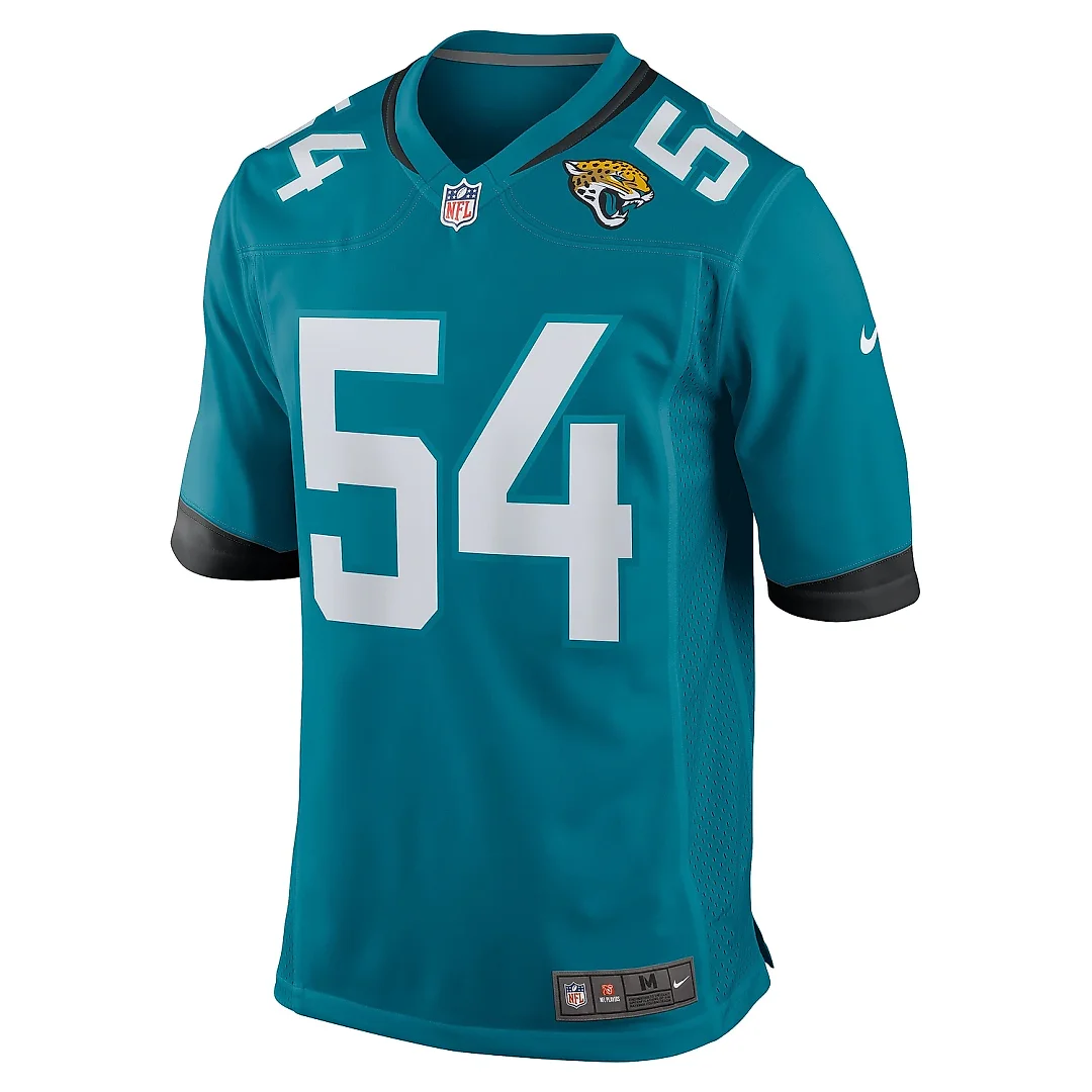 Zennovawear Men's Jacksonville Jaguars DJ Coleman Teal Game Jersey