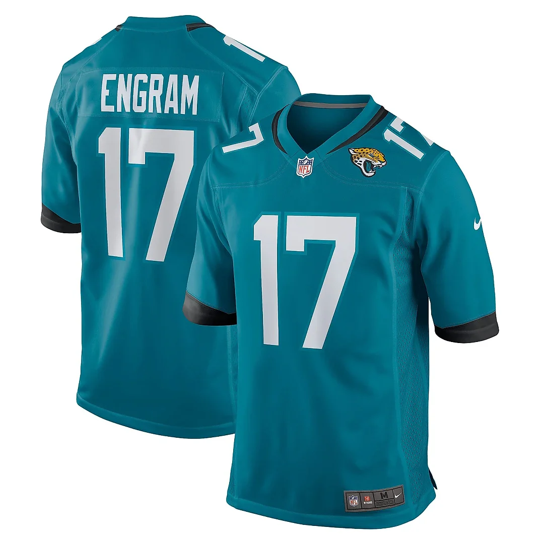 Zennovawear Men's Jacksonville Jaguars Evan Engram Teal Game Jersey